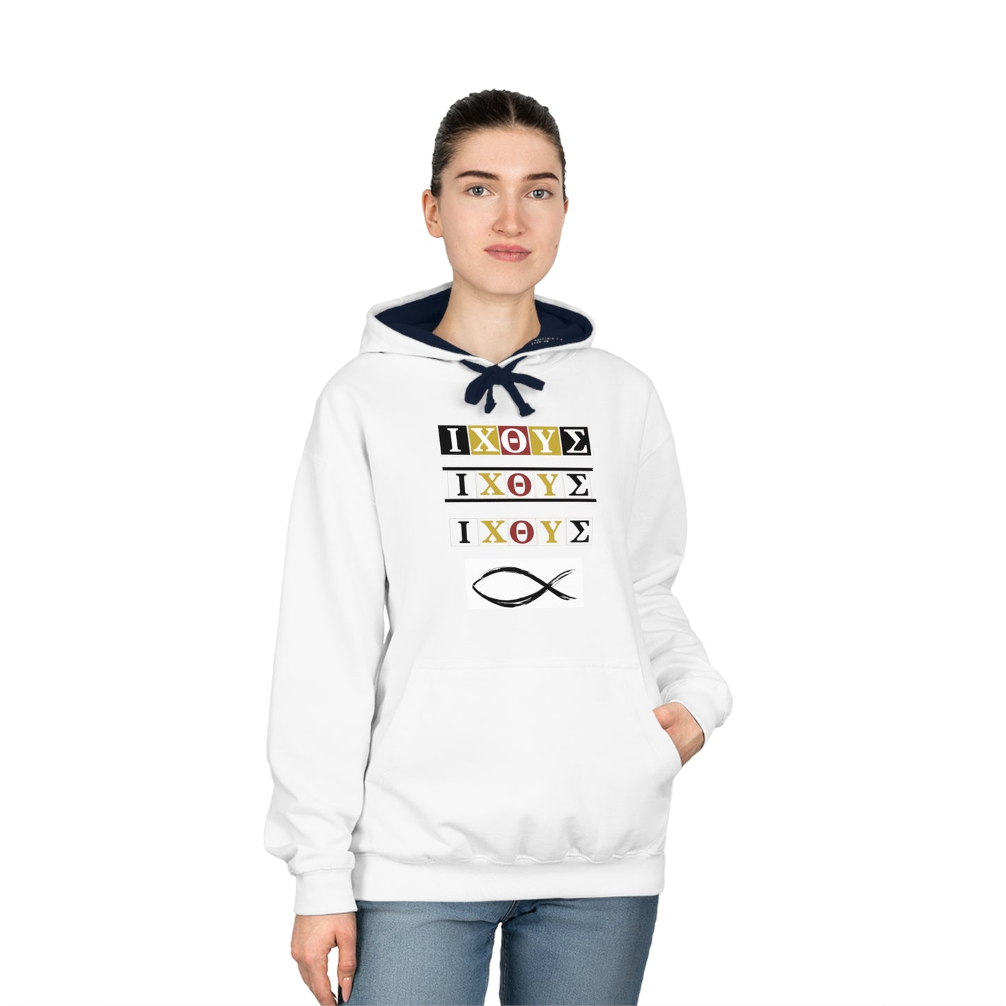 3 IXO. BlueKKK Unisex Varsity Hoodie with Shield Design - Stylish Comfort for Sports and Casual Wear