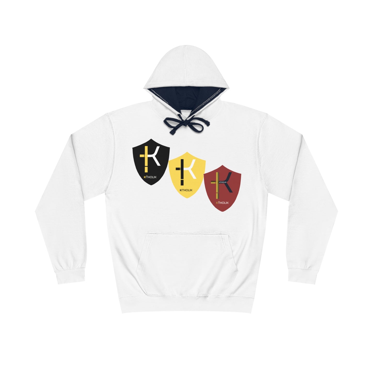 Unisex Varsity Hoodie with Shield Design - Stylish Comfort for Sports and Casual Wear