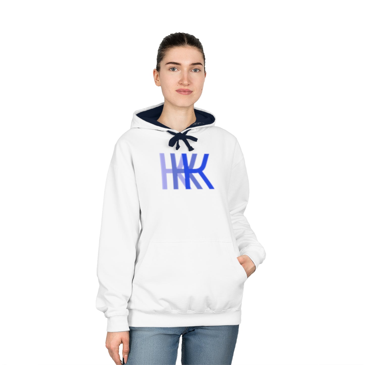 BlueKKK Unisex Varsity Hoodie with Shield Design - Stylish Comfort for Sports and Casual Wear