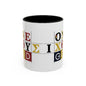 Colorful Accent Coffee Mug - Fun Design for Art Lovers & Coffee Enthusiasts