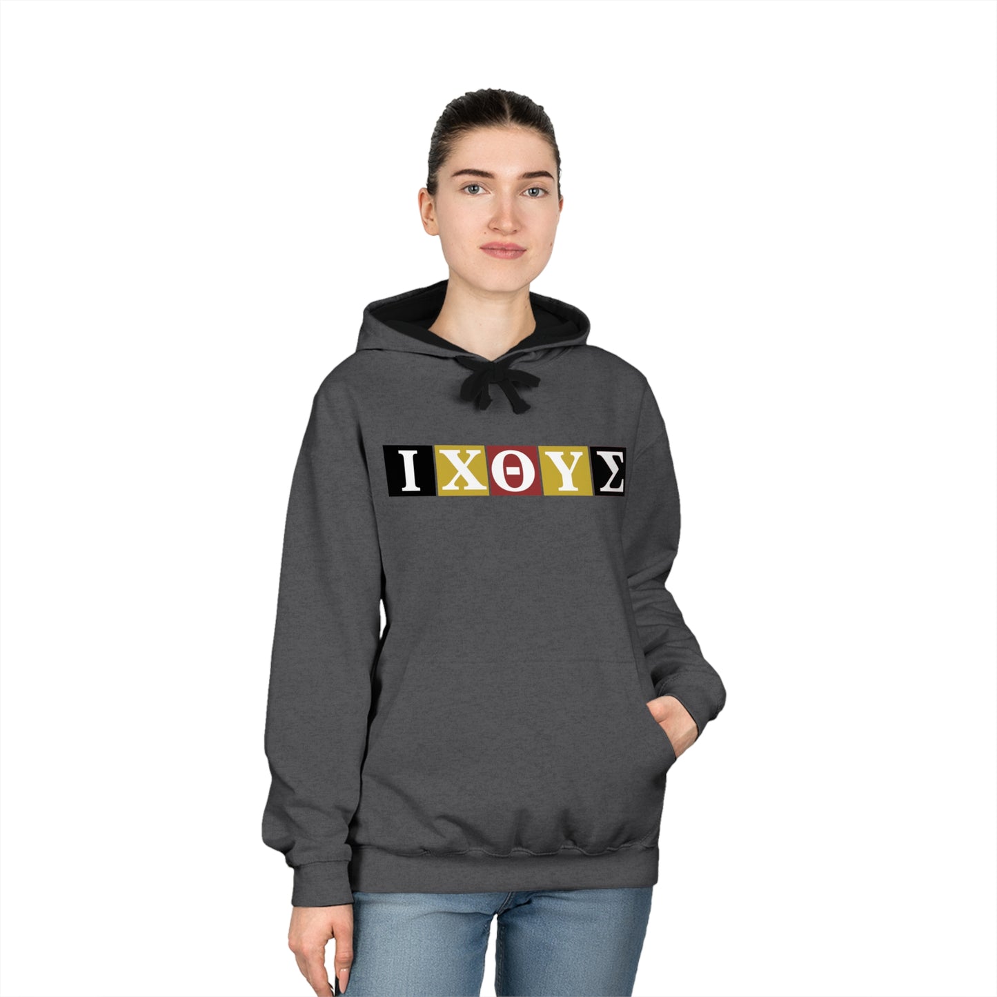 IXO4 Unisex Varsity Hoodie with Shield Design - Stylish Comfort for Sports and Casual Wear