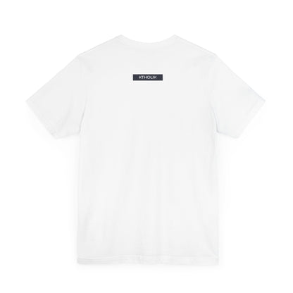 KTHOLIK Unisex Jersey Short Sleeve Tee – Graphic Shield Design for Faith and Style