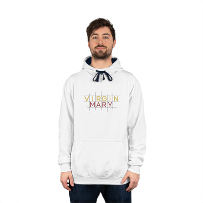 VMary Unisex Varsity Hoodie with Shield Design - Stylish Comfort for Sports and Casual Wear