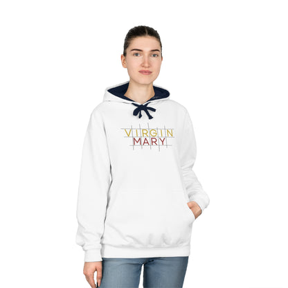 VMary Unisex Varsity Hoodie with Shield Design - Stylish Comfort for Sports and Casual Wear