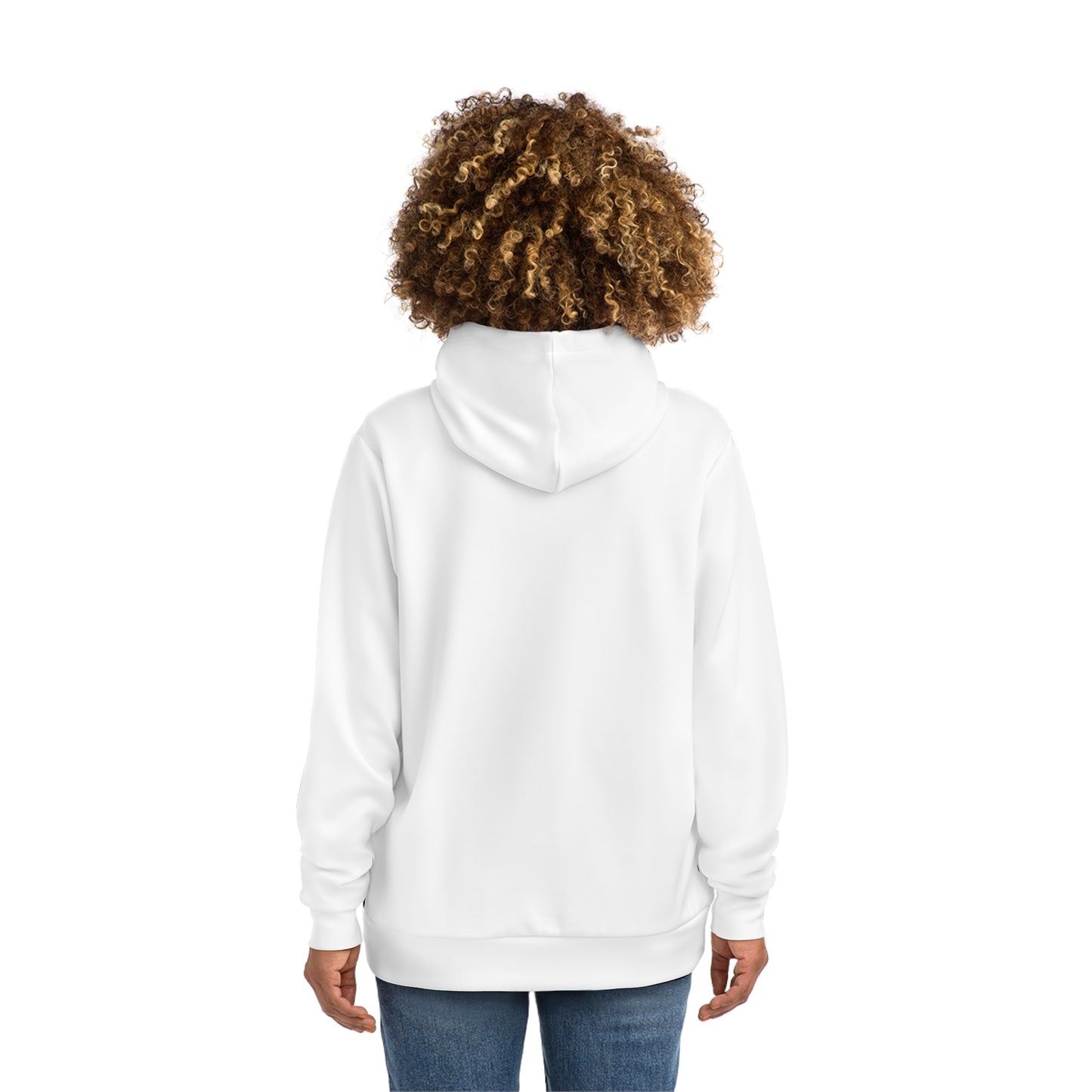 Stylish White Fashion Hoodie with Graphic Print