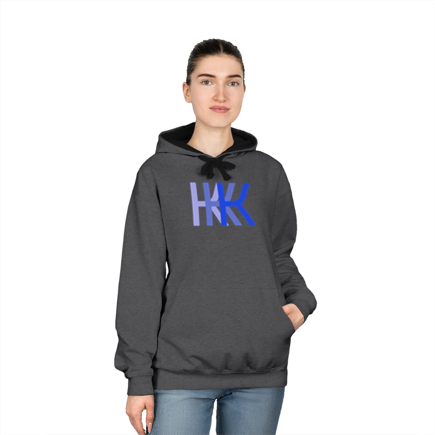 BlueKKK Unisex Varsity Hoodie with Shield Design - Stylish Comfort for Sports and Casual Wear