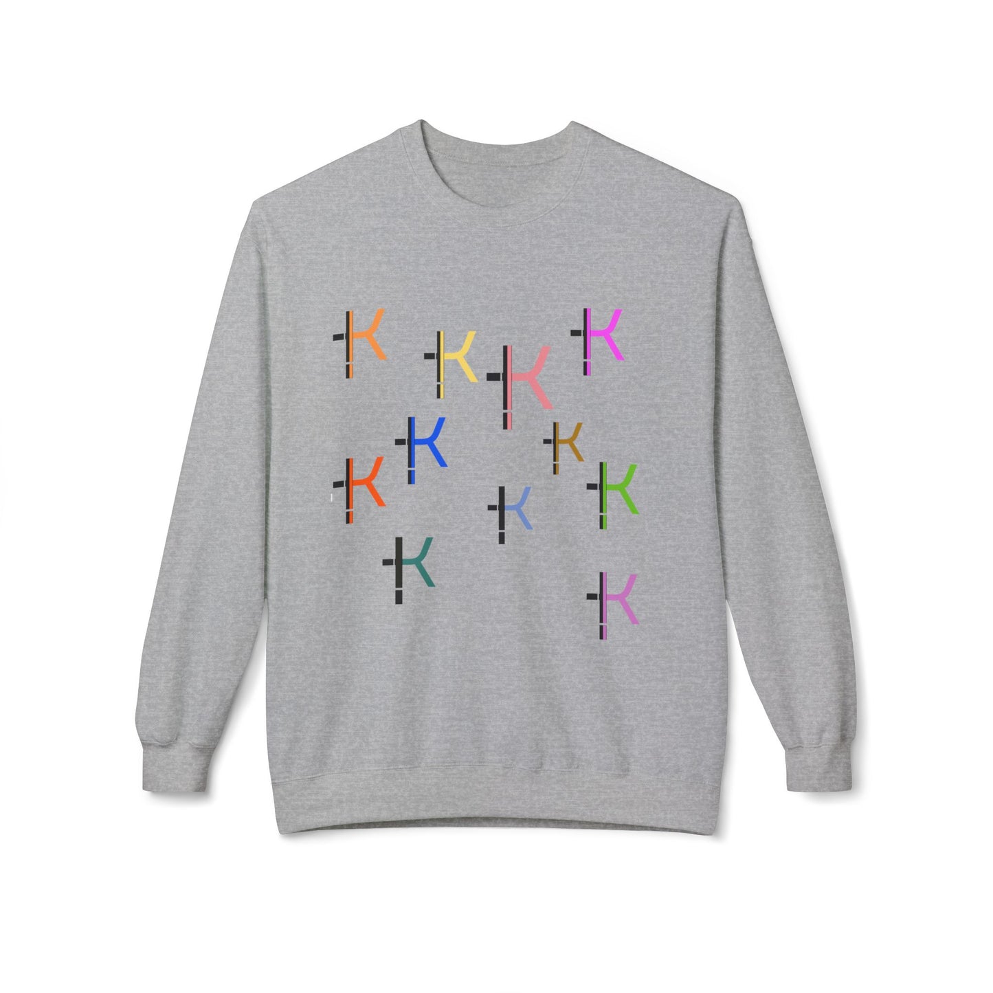 Colorful Unisex Fleece Crewneck Sweatshirt - Modern Design for Everyday Comfort