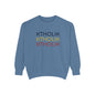 Unisex Garment-Dyed Sweatshirt - Stylish Shield Design