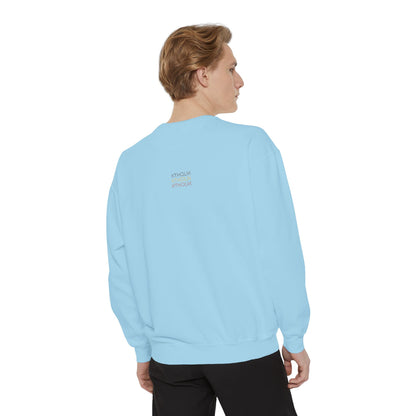 Unisex Garment-Dyed Sweatshirt - Stylish Shield Design