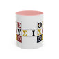 Colorful Accent Coffee Mug - Fun Design for Art Lovers & Coffee Enthusiasts