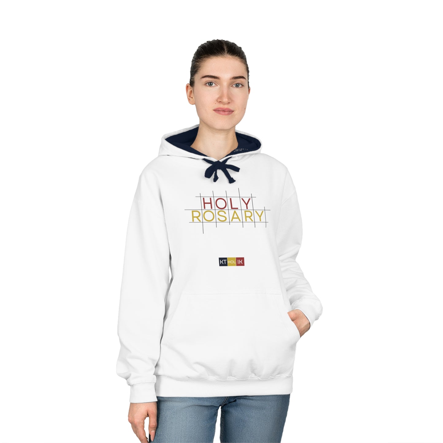 ROSARY BlueKKK Unisex Varsity Hoodie with Shield Design - Stylish Comfort for Sports and Casual Wear