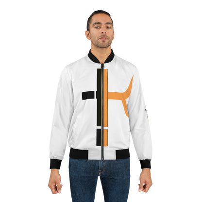 Stylish Men's Bomber Jacket with Modern Art Design - Perfect for Casual Wear