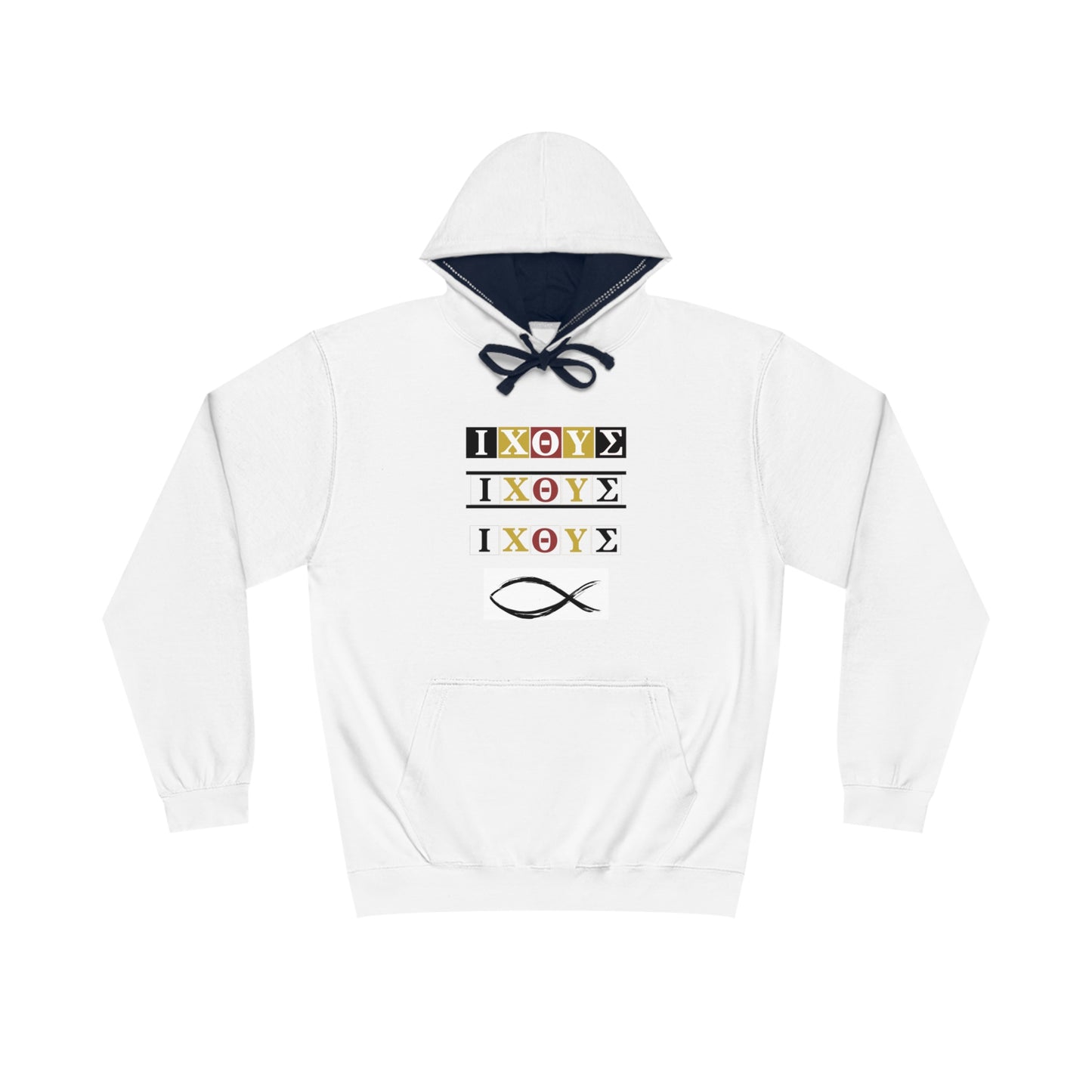 3 IXO. BlueKKK Unisex Varsity Hoodie with Shield Design - Stylish Comfort for Sports and Casual Wear