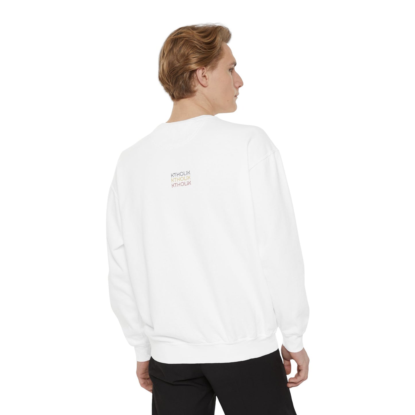 Unisex Garment-Dyed Sweatshirt - Stylish Shield Design