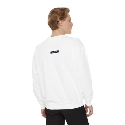 Unisex Garment-Dyed Sweatshirt - Stylish Shield Design