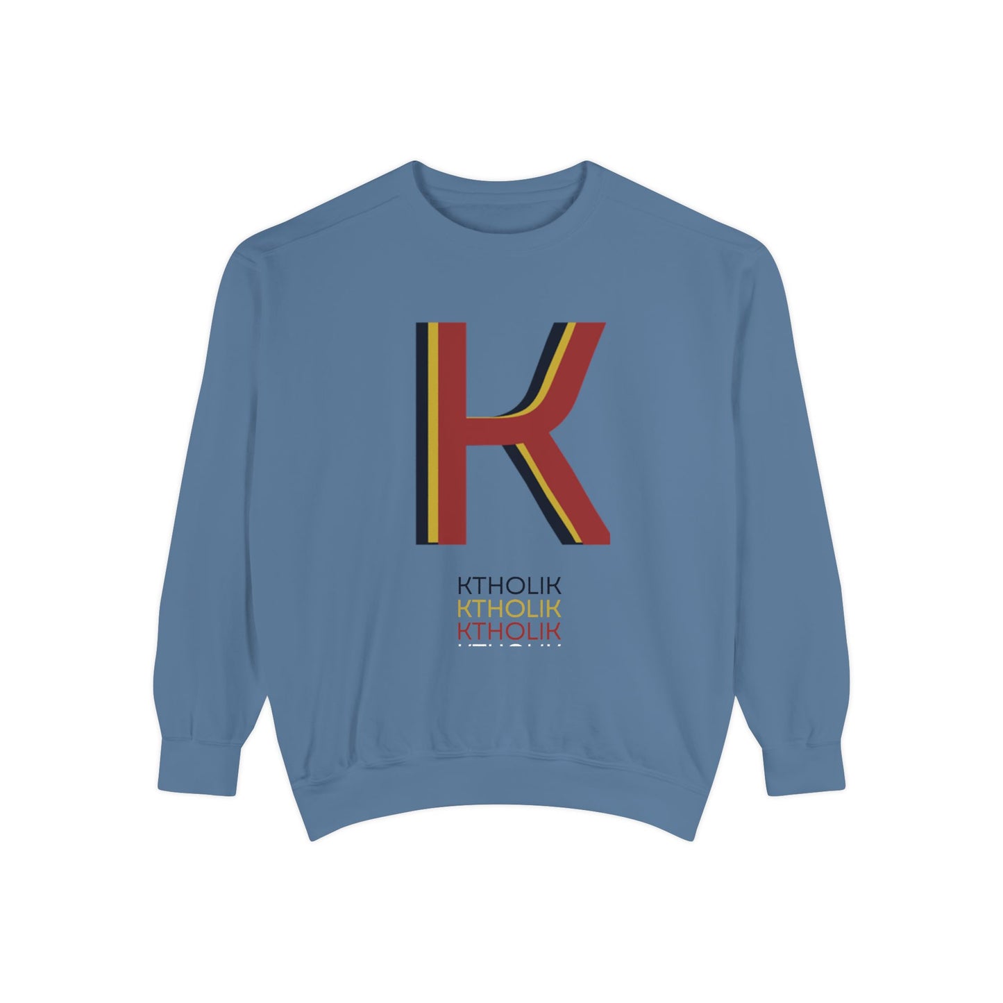 Unisex Garment-Dyed Sweatshirt - Stylish Shield Design