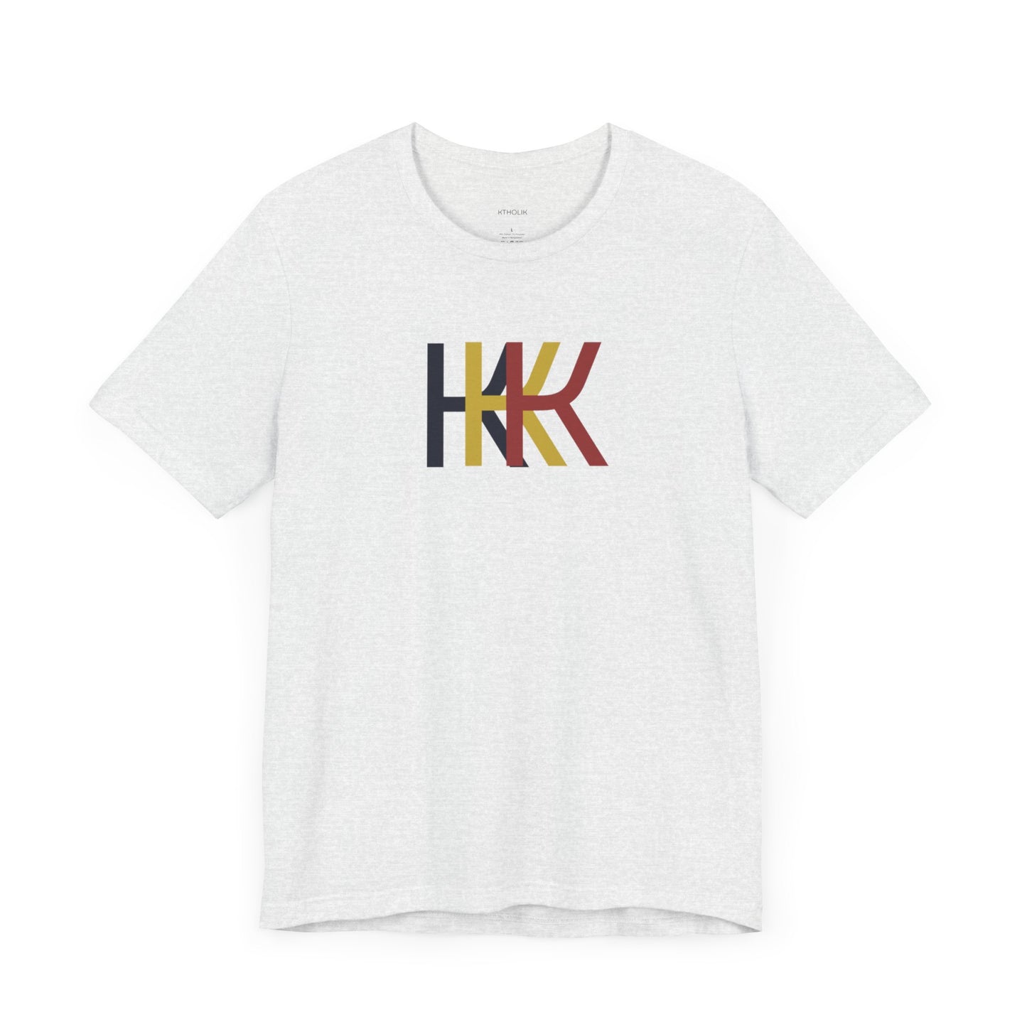 KKK KTHOLIK Unisex Jersey Short Sleeve Tee – Graphic Shield Design for Faith and Style