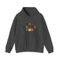 ONE 3 IXO DBA KTHOLIK LETT  Graphic Unisex Heavy Blend™ Hooded Sweatshirt - Casual Cozy Apparel