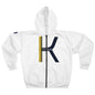 Trendy Unisex Zip Hoodie with 'K' and 'KTHOLIK' Design - Perfect for Everyday Wear