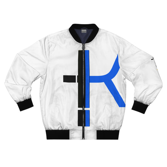 Stylish Men's Bomber Jacket with Modern Art Design - Perfect for Casual Wear