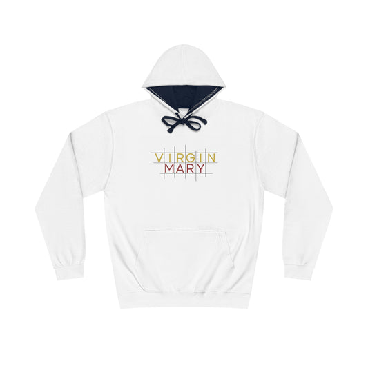 VMary Unisex Varsity Hoodie with Shield Design - Stylish Comfort for Sports and Casual Wear