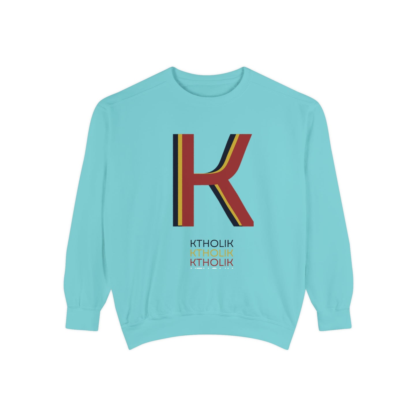 Unisex Garment-Dyed Sweatshirt - Stylish Shield Design