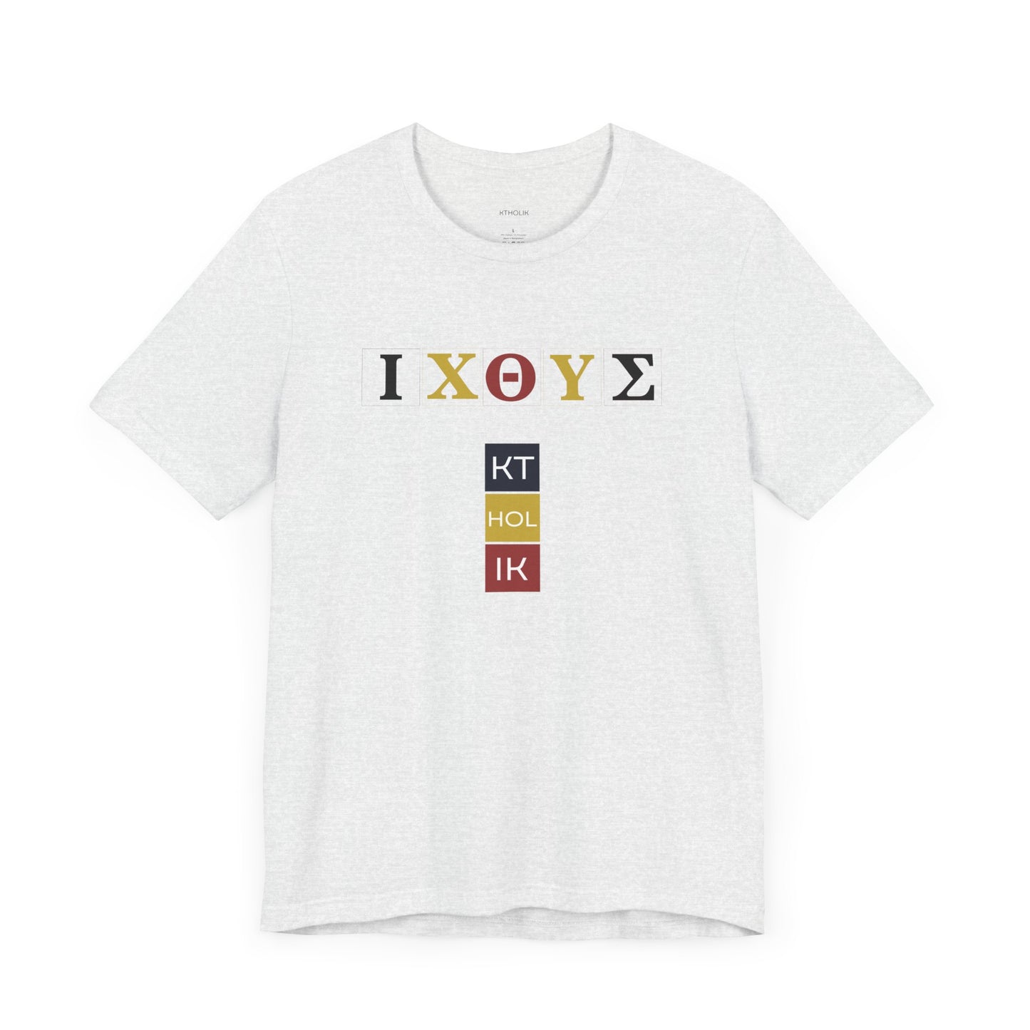 IXO  Unisex Jersey Short Sleeve Tee – Graphic Shield Design for Faith and Style