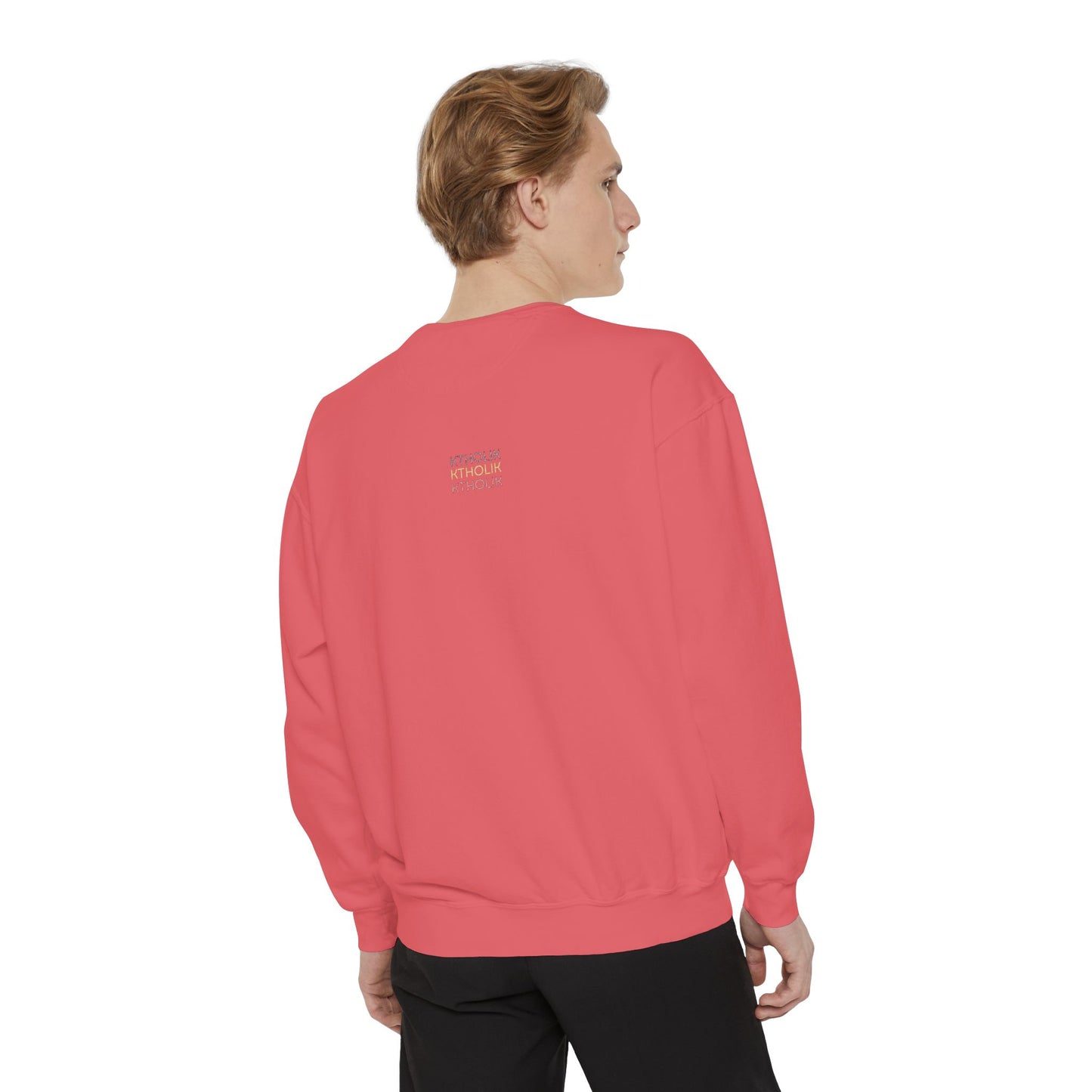 Unisex Garment-Dyed Sweatshirt - Stylish Shield Design