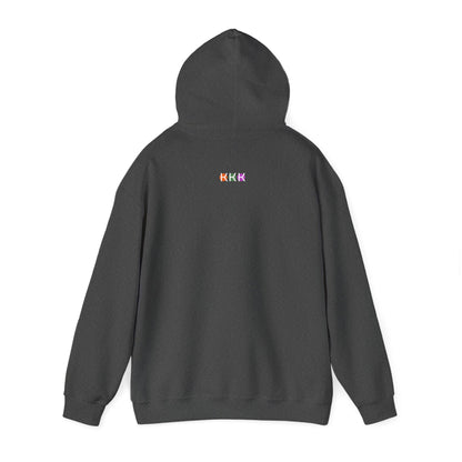 ONE 3 IXO DBA KTHOLIK LETT  Graphic Unisex Heavy Blend™ Hooded Sweatshirt - Casual Cozy Apparel