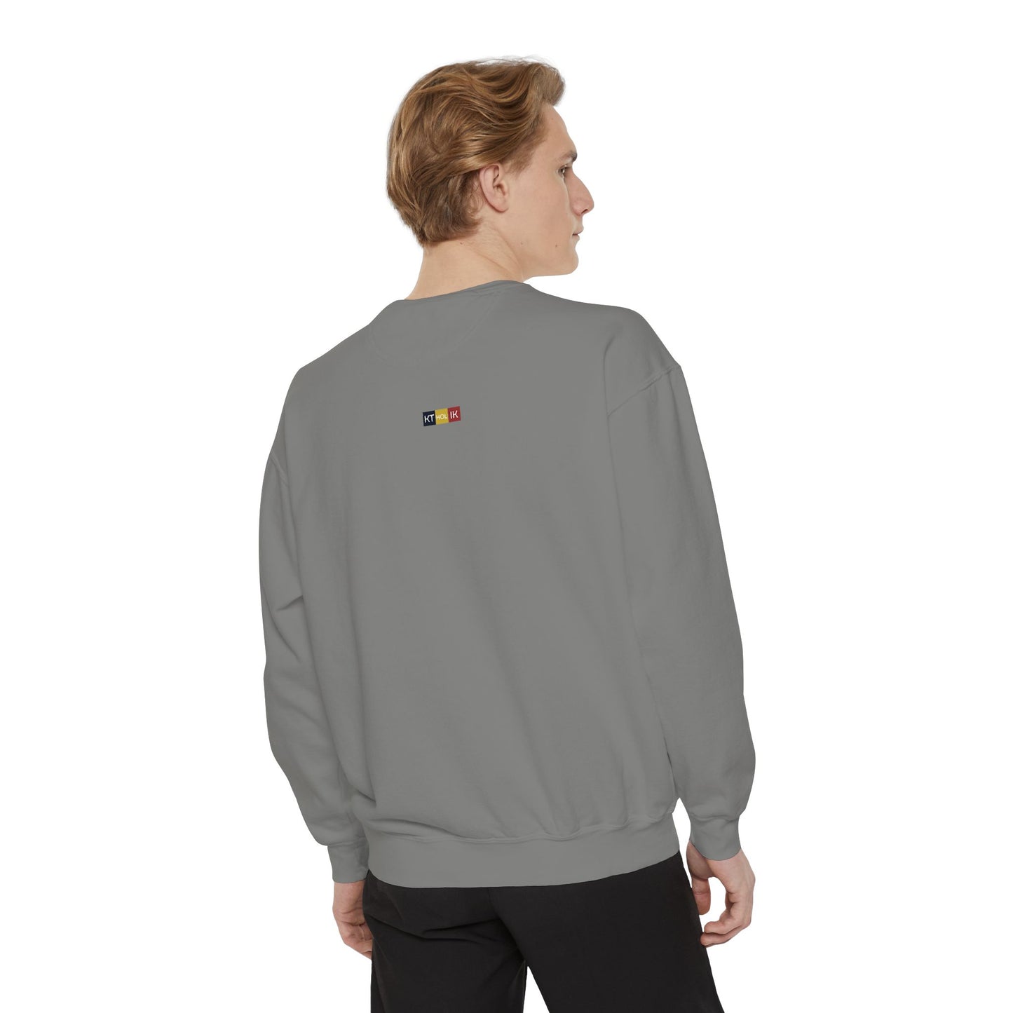 NAME KTHOLIK Unisex Garment-Dyed Sweatshirt - Stylish Shield Design