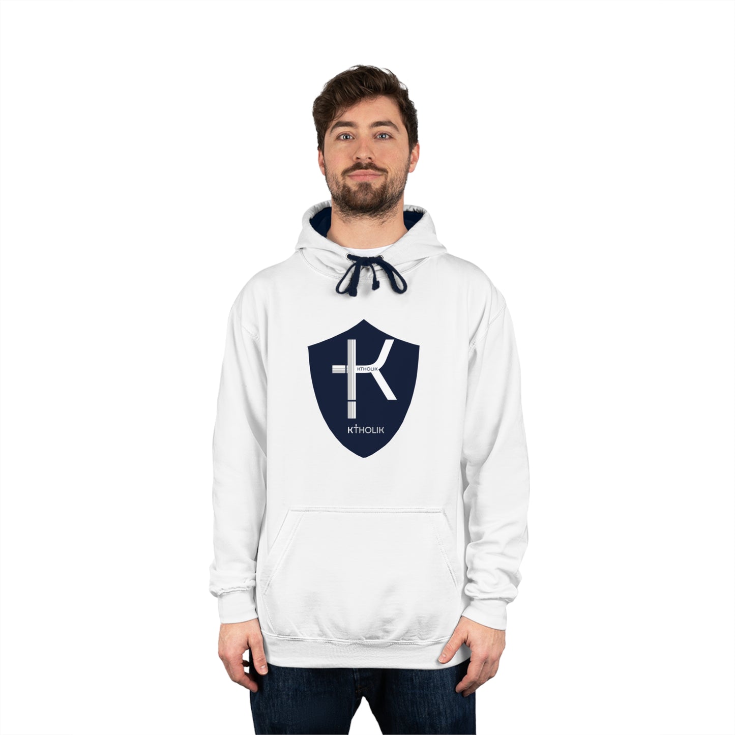 Unisex Varsity Hoodie with Shield Design - Stylish Comfort for Sports and Casual Wear