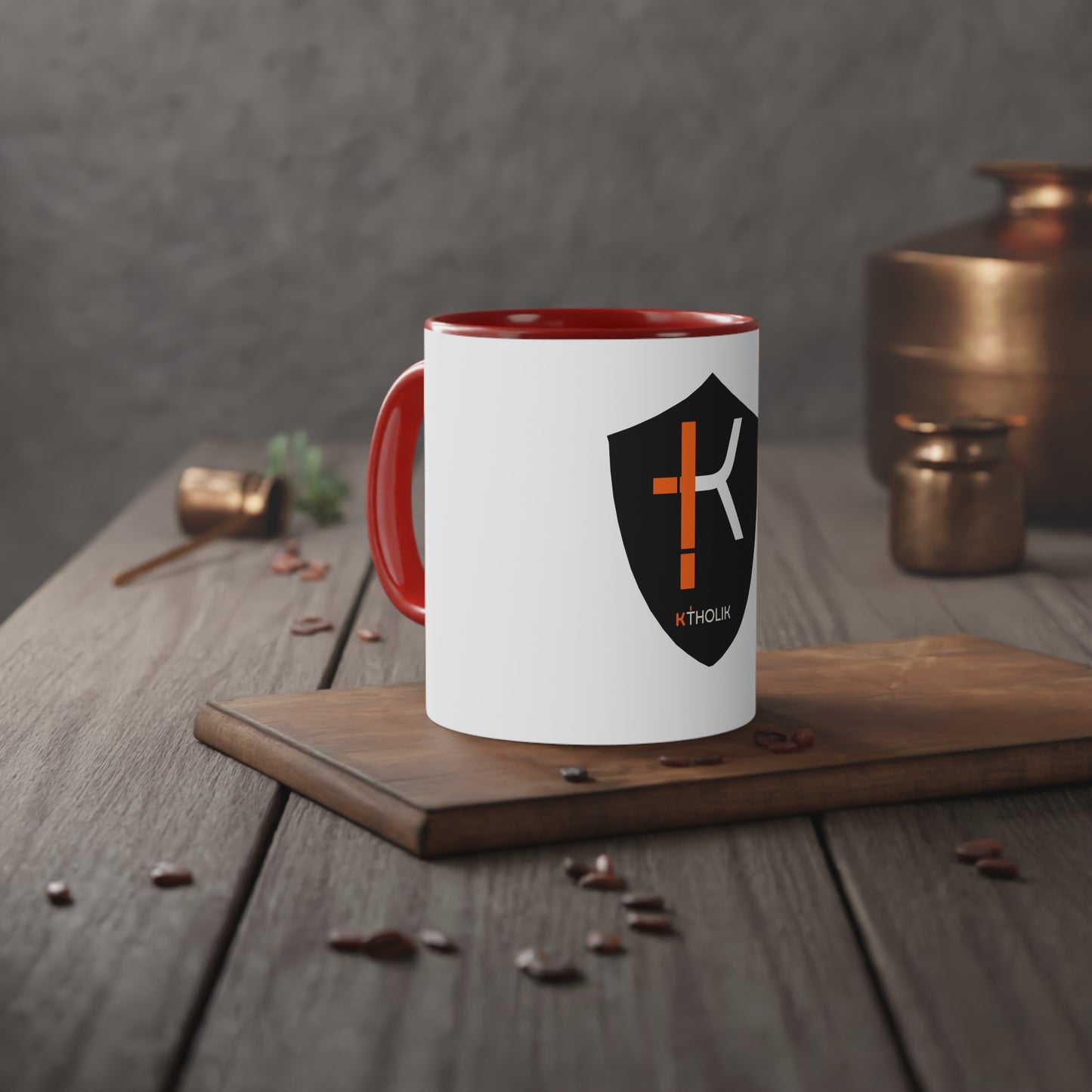 White Accent Mug, 11oz