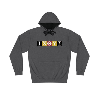 IXO4 Unisex Varsity Hoodie with Shield Design - Stylish Comfort for Sports and Casual Wear