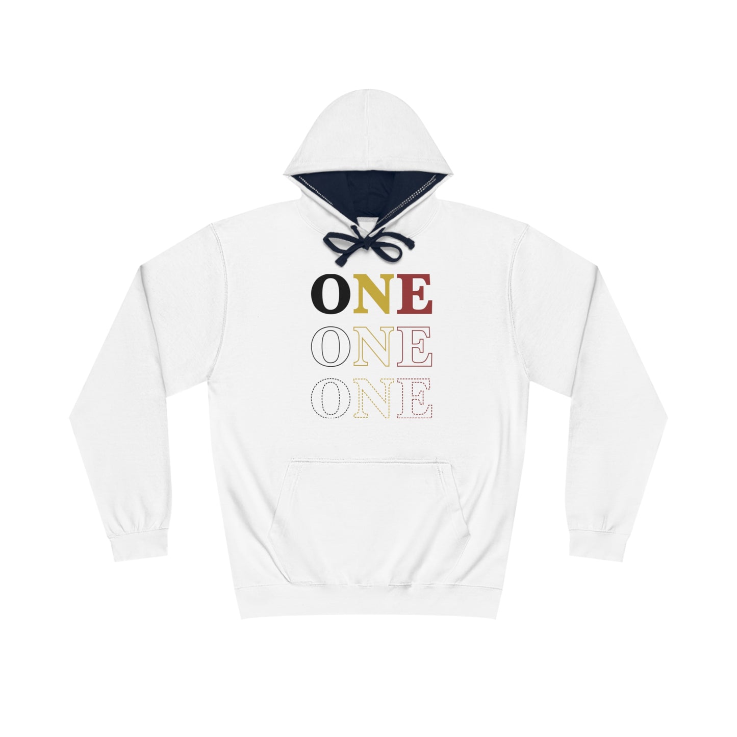 ONE3 Unisex Varsity Hoodie with Shield Design - Stylish Comfort for Sports and Casual Wear