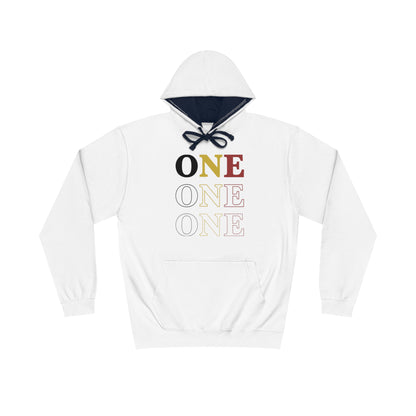 ONE3 Unisex Varsity Hoodie with Shield Design - Stylish Comfort for Sports and Casual Wear